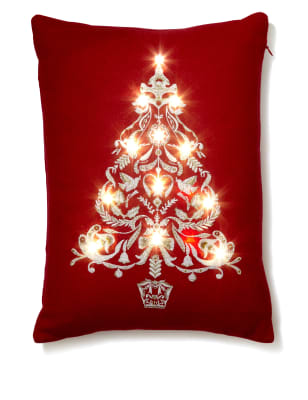 Lighted christmas shop pillow