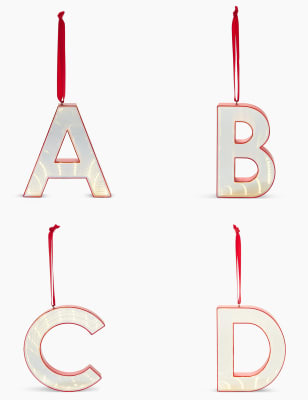 Light Up Mirror Alphabet Tree Decoration M S