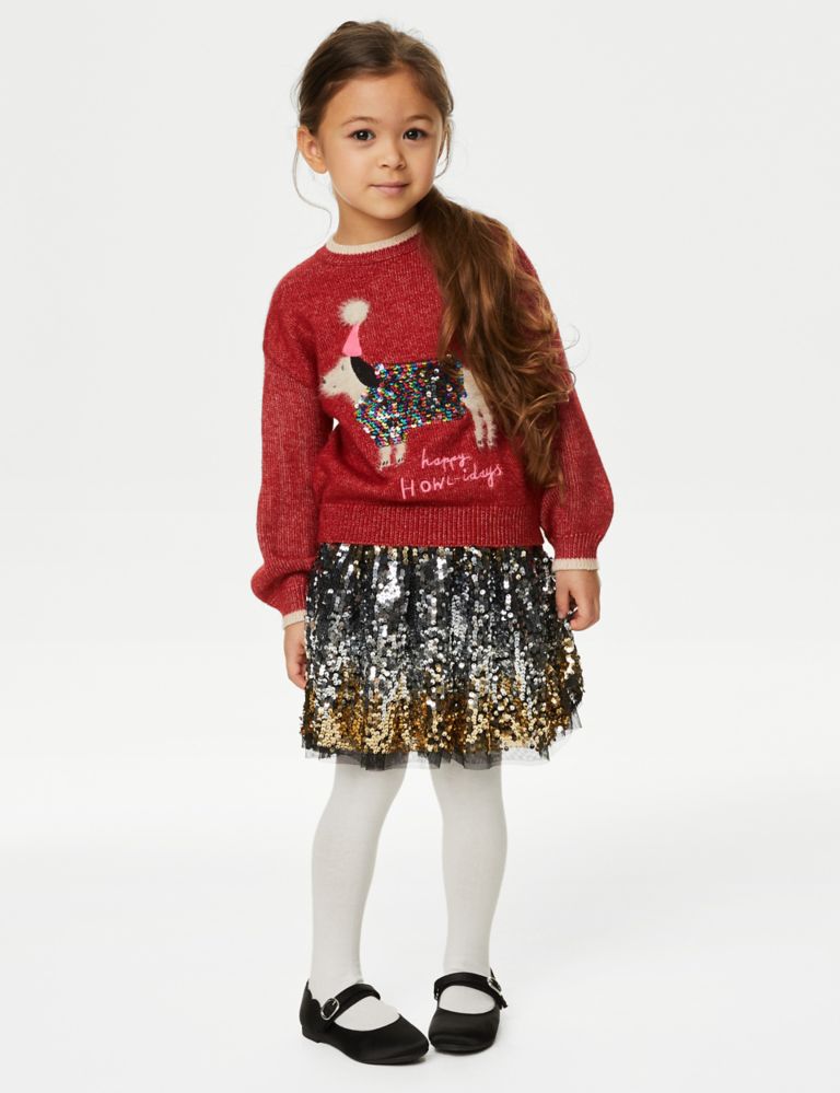 Light Up Sausage Dog Christmas Jumper (2-8 Yrs) | M&S Collection | M&S