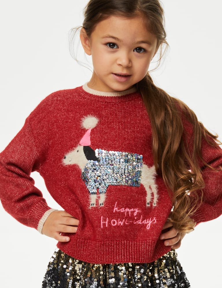 Light Up Sausage Dog Christmas Jumper (28 Yrs) M&S Collection M&S