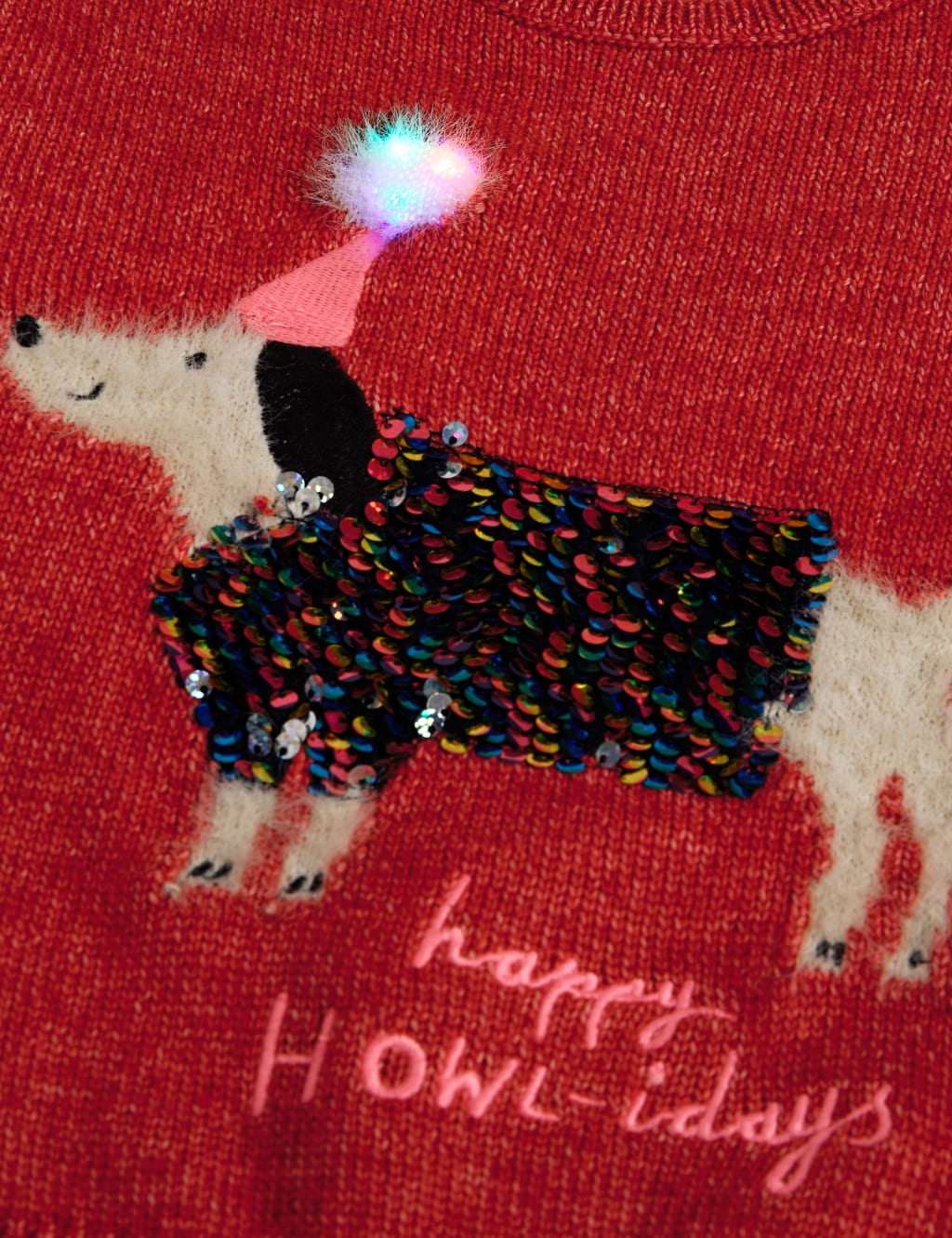Light Up Sausage Dog Christmas Jumper (28 Yrs) M&S Collection M&S