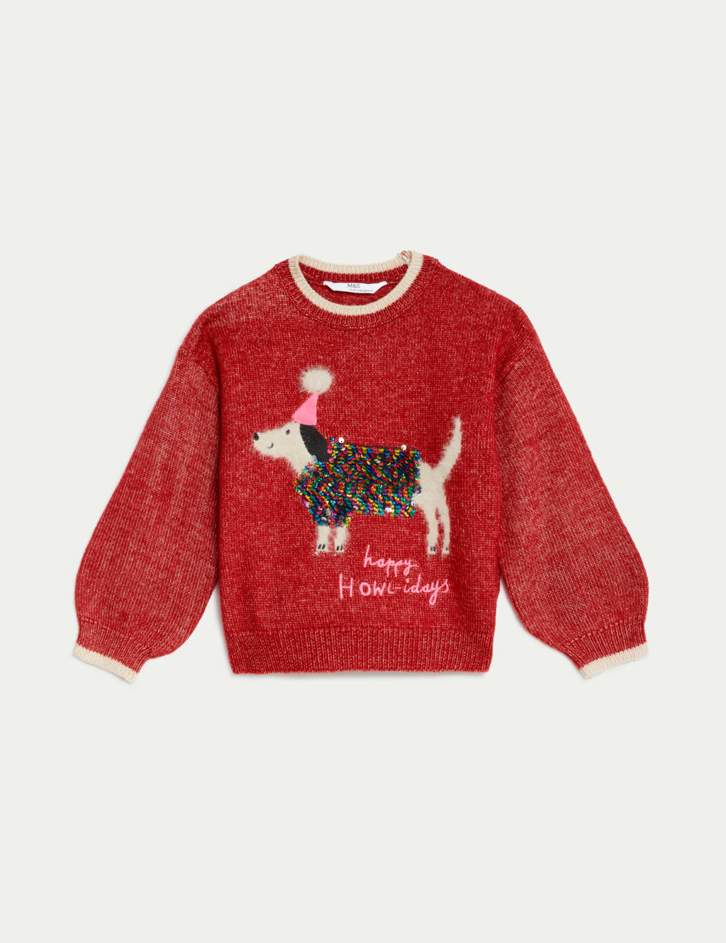Light Up Sausage Dog Christmas Jumper (28 Yrs) M&S Collection M&S