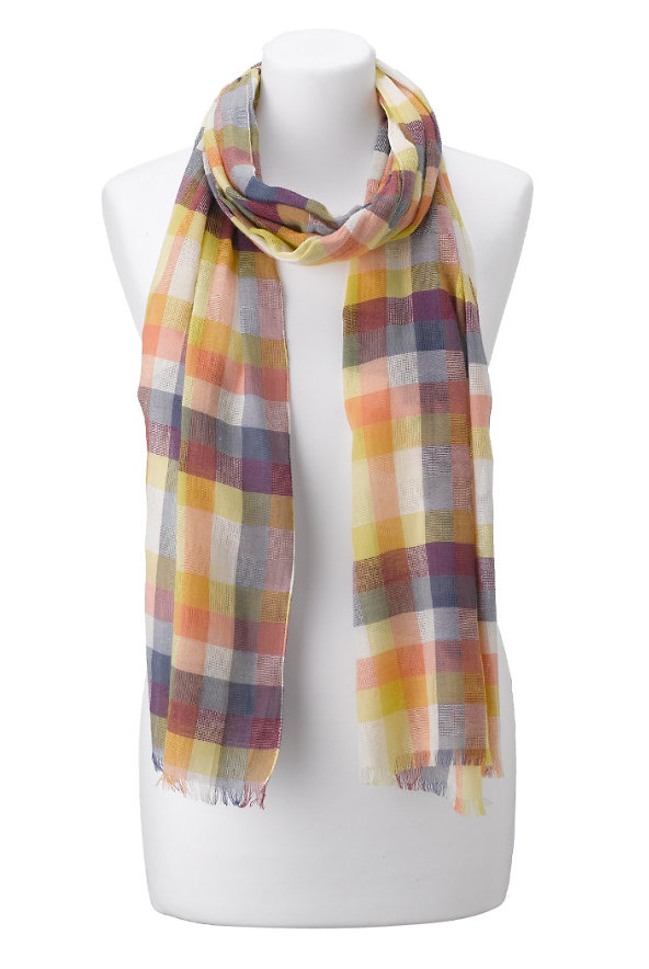 Lightweight Checked Scarve Image 1 of 1