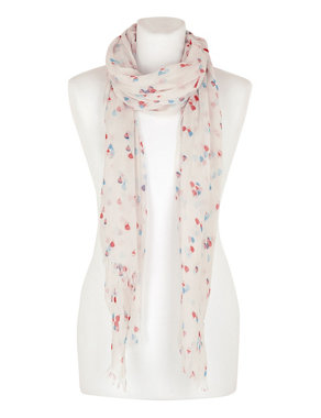 Lightweight Ditsy Balloon Print Scarf Image 2 of 3