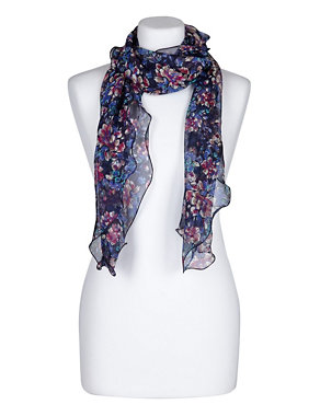 Lightweight Floral Scarf Image 2 of 3