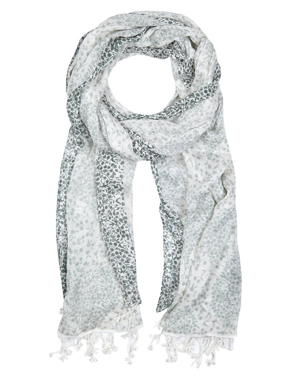 Lightweight Floral Scarf with Modal Image 1 of 2
