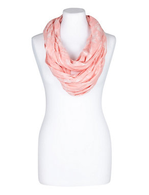 Lightweight Floral Snood Scarf Image 2 of 3
