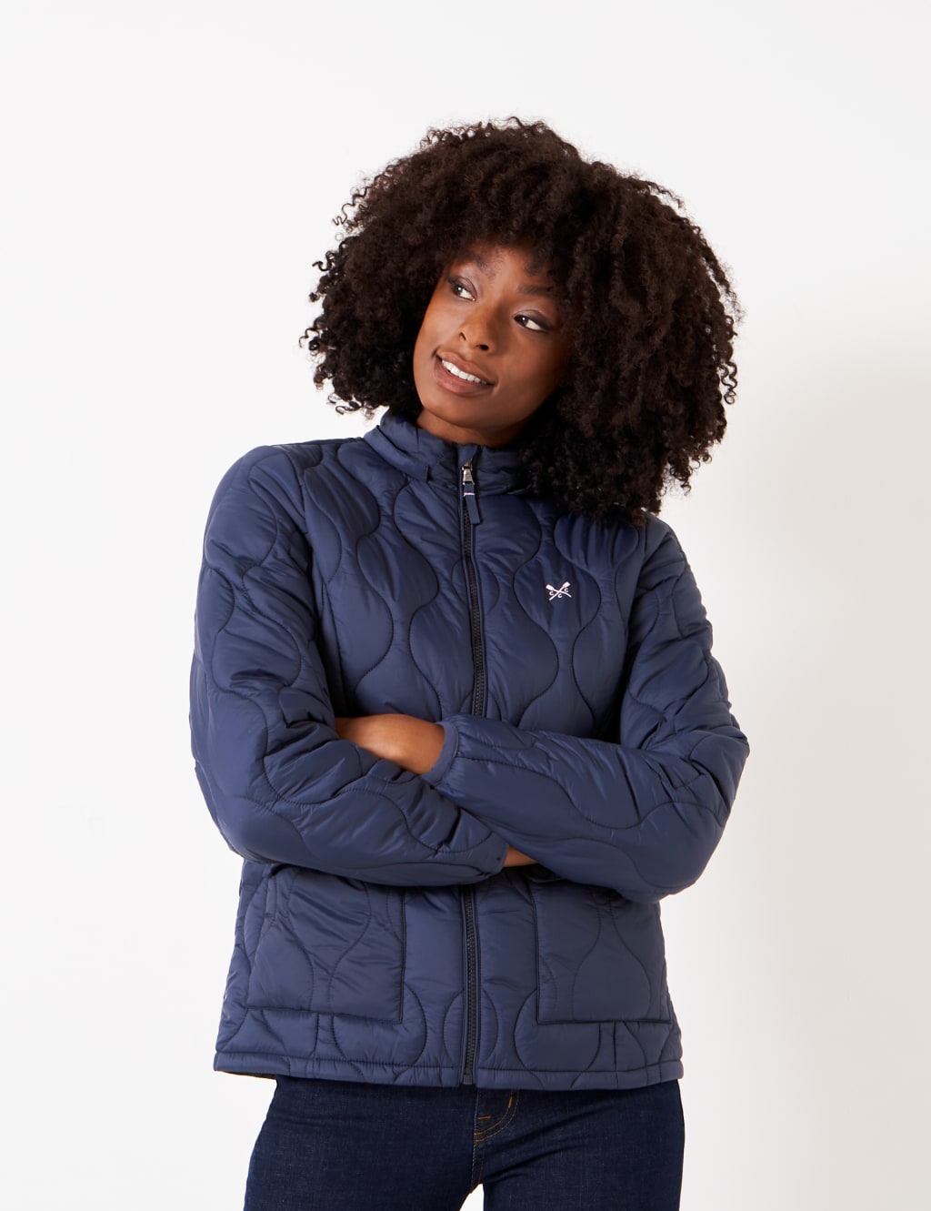 Lightweight quilted top jacket womens