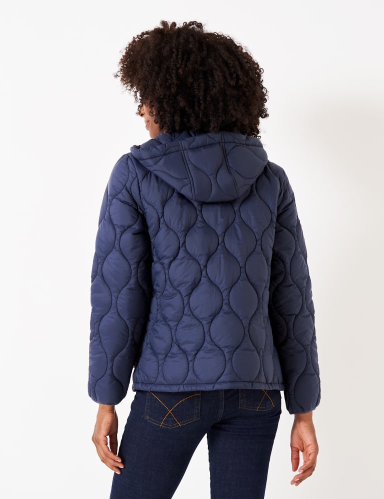 Lightweight quilted hooded jacket clearance