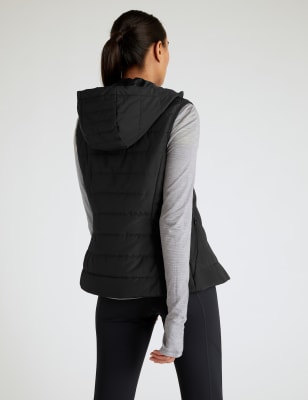 Womens black gilet with on sale hood