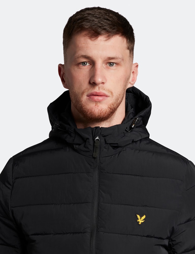 Lyle & scott lightweight puffer jacket true black store
