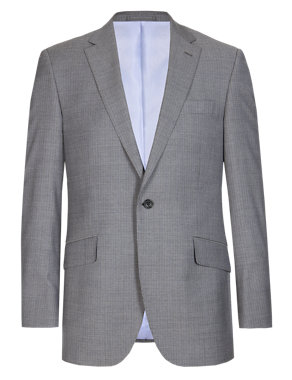 Lightweight Pure Wool 1 Button Pinstriped Jacket Image 2 of 9