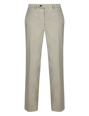 Lightweight Pure Wool Pinstriped Trousers Image 2 of 7