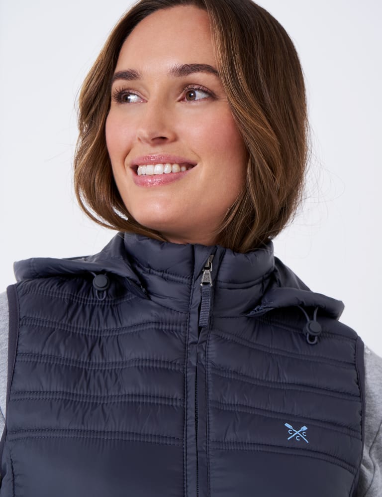 Womens down gilet cheap with hood