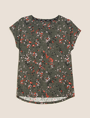 Lightweight Scoop Neck Relaxed T-Shirt Image 2 of 7