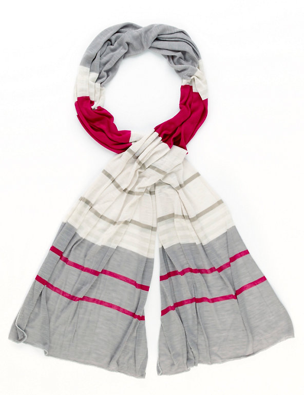 Lightweight Striped Scarf Image 1 of 2