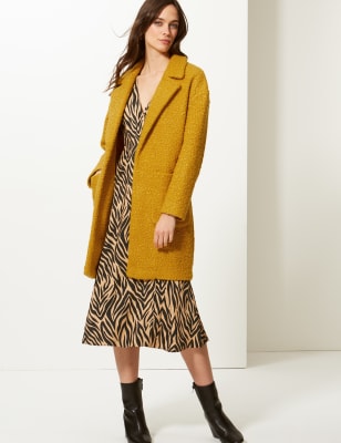 M&s textured sale open front coat