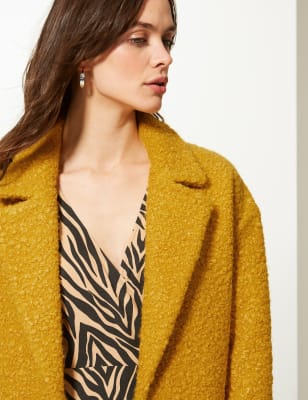 Lightweight textured open front sale coat