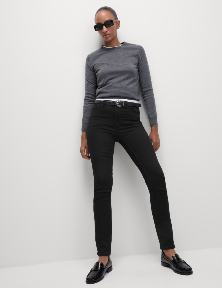 FRAME Le High 'n' Tight stretch-leather straight-leg pants