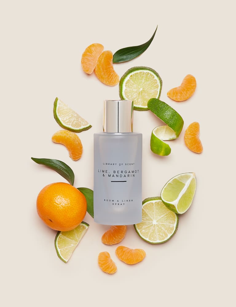 Lime basil and mandarin room spray top