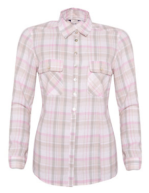 Linen Blend Checked Shirt Image 2 of 5