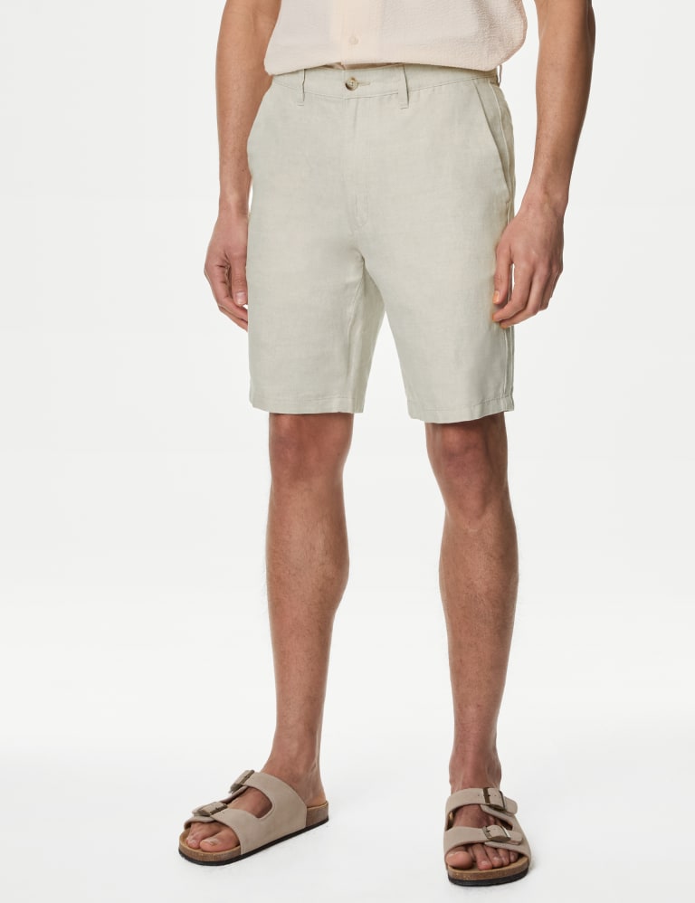 M&s mens linen shorts best sale