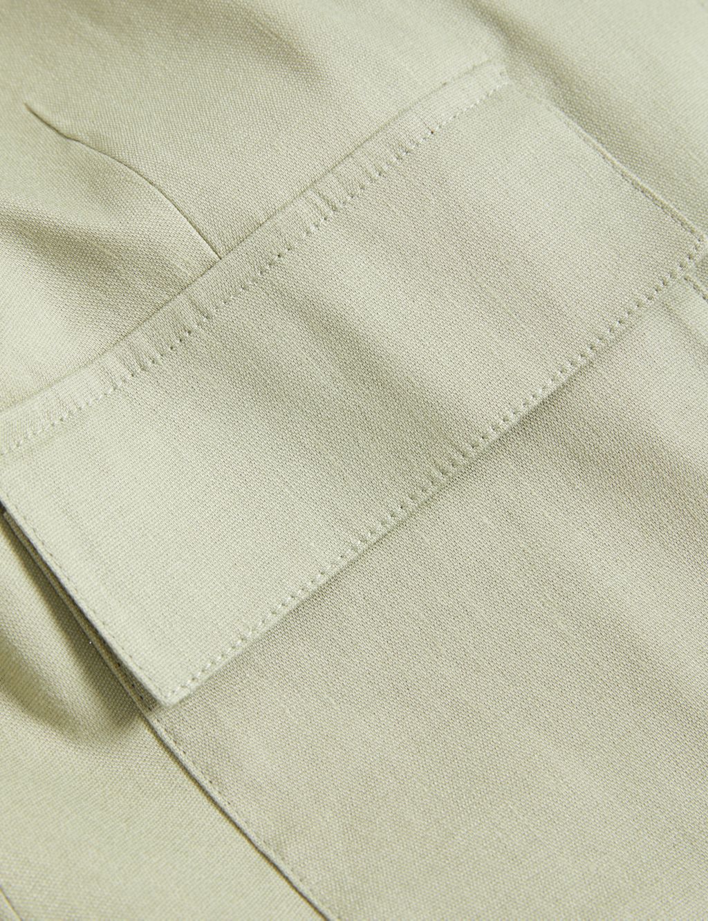 Linen Blend Collared Cropped Utility Jacket 6 of 6
