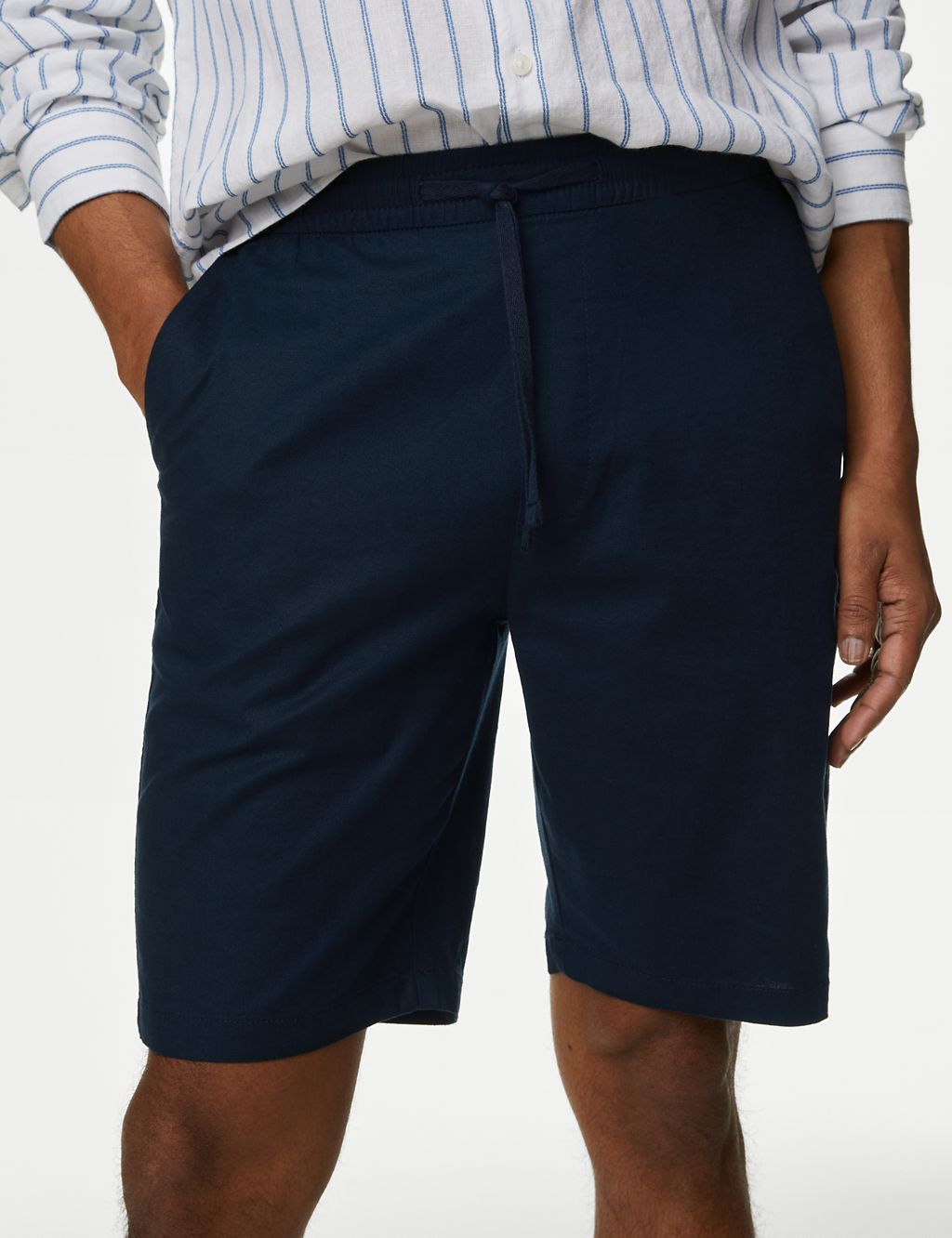Linen Blend Elasticated Waist Stretch Shorts 3 of 7