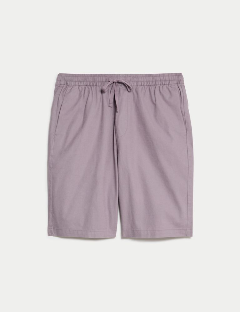 Linen Blend Elasticated Waist Stretch Shorts 2 of 6