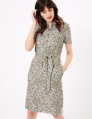 marks and spencer dresses linen