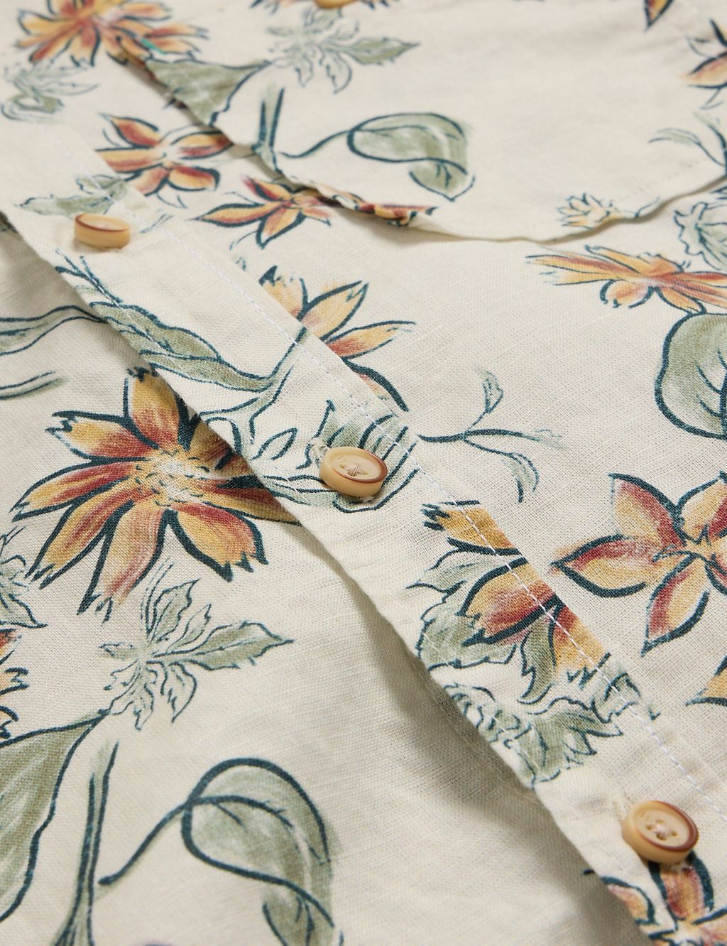 Linen Blend Floral Shirt 6 of 6