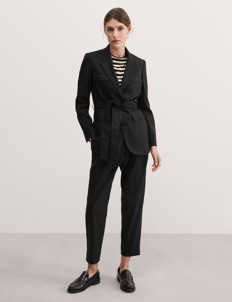 Linen blend utility jacket cheap