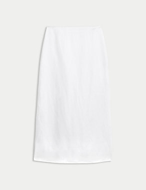 Linen Blend Maxi A-Line Skirt Image 2 of 6