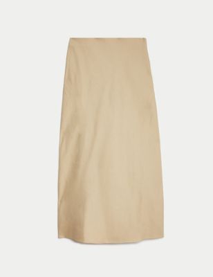 Linen Blend Maxi Wrap Skirt Image 2 of 6