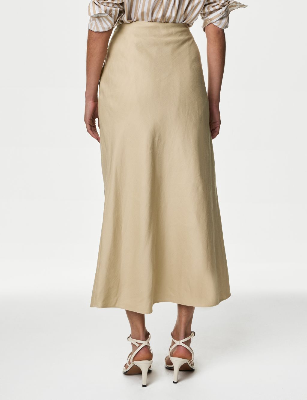 Linen Blend Maxi Wrap Skirt 6 of 6