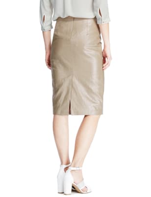 Metallic on sale linen skirt