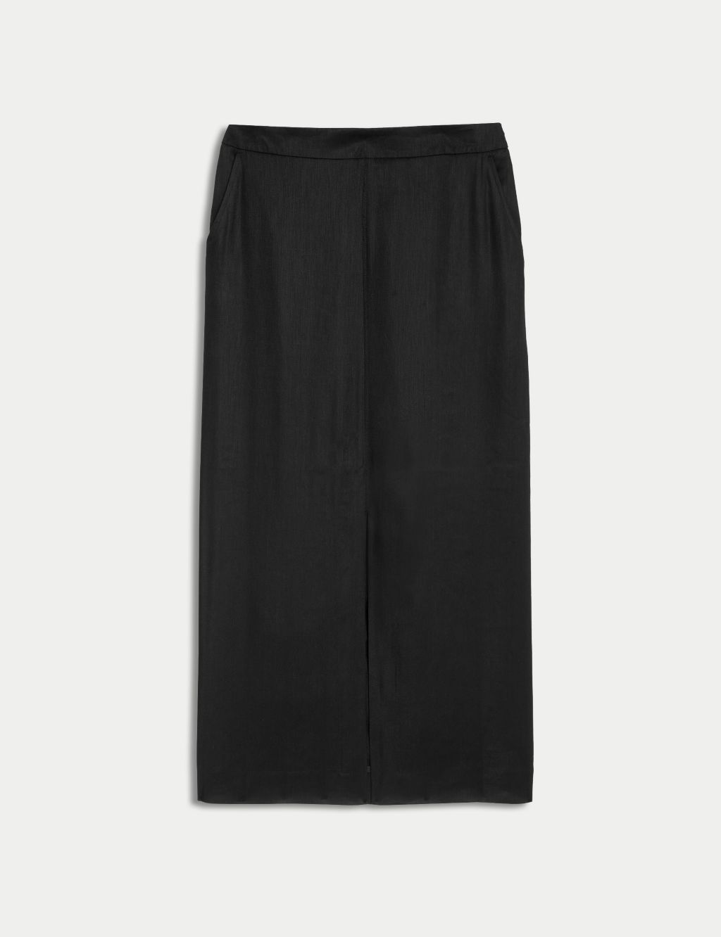 Linen Blend Midi Column Skirt 1 of 6