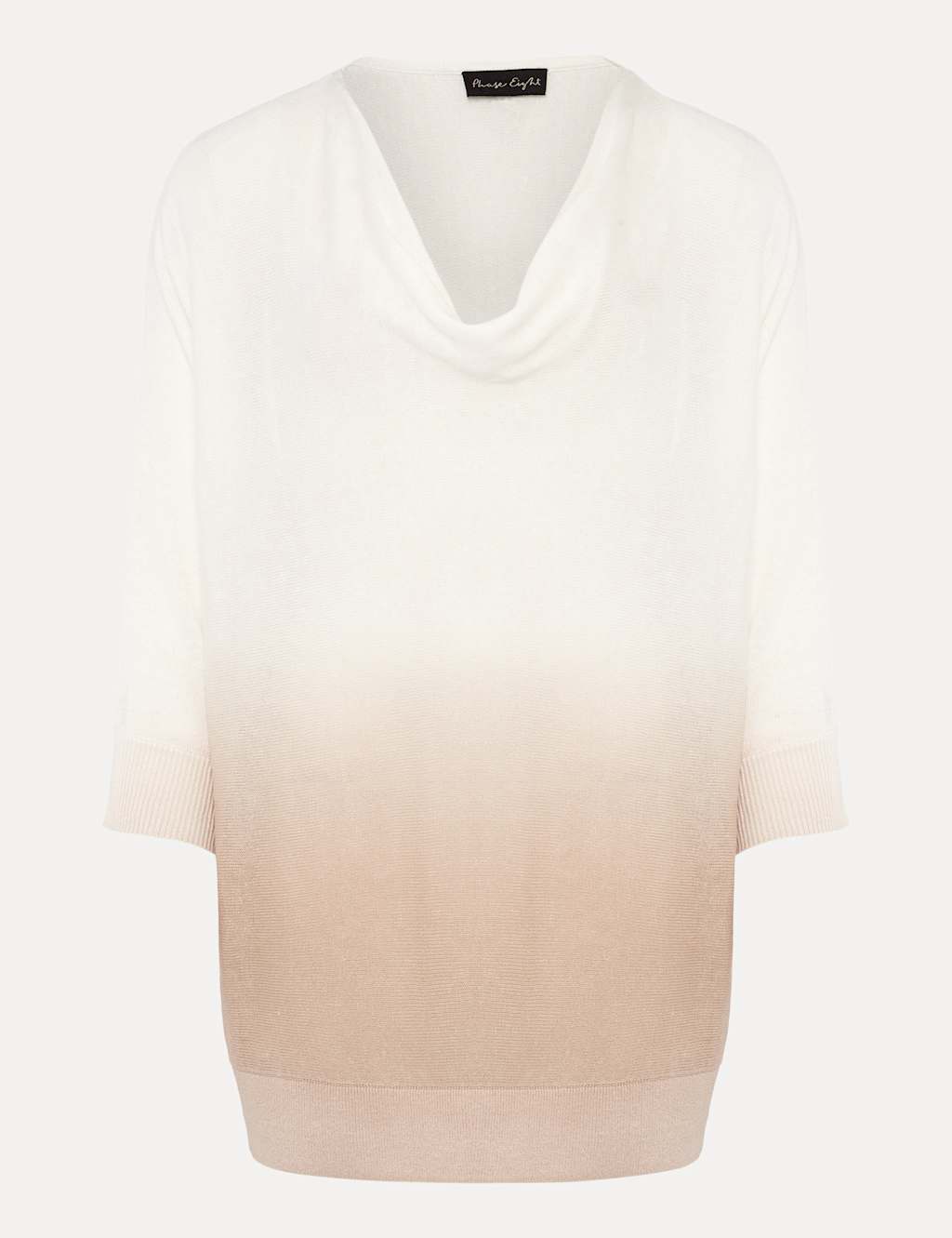 Linen Blend Ombre Cowl Neck Jumper 1 of 4