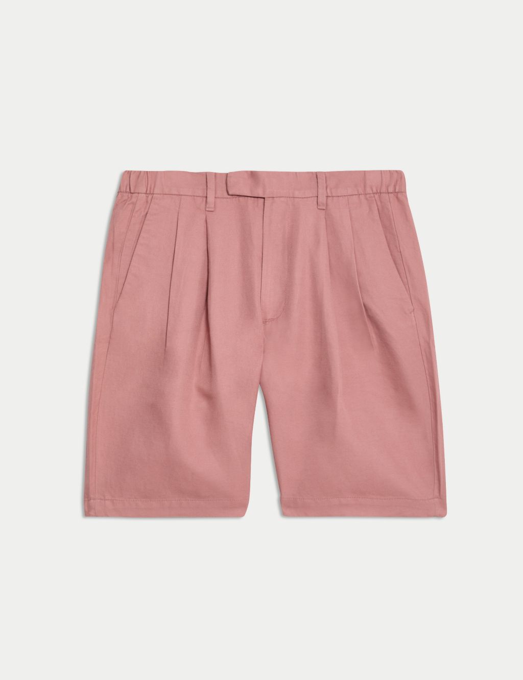 Linen Blend Pleat Front Shorts 1 of 7