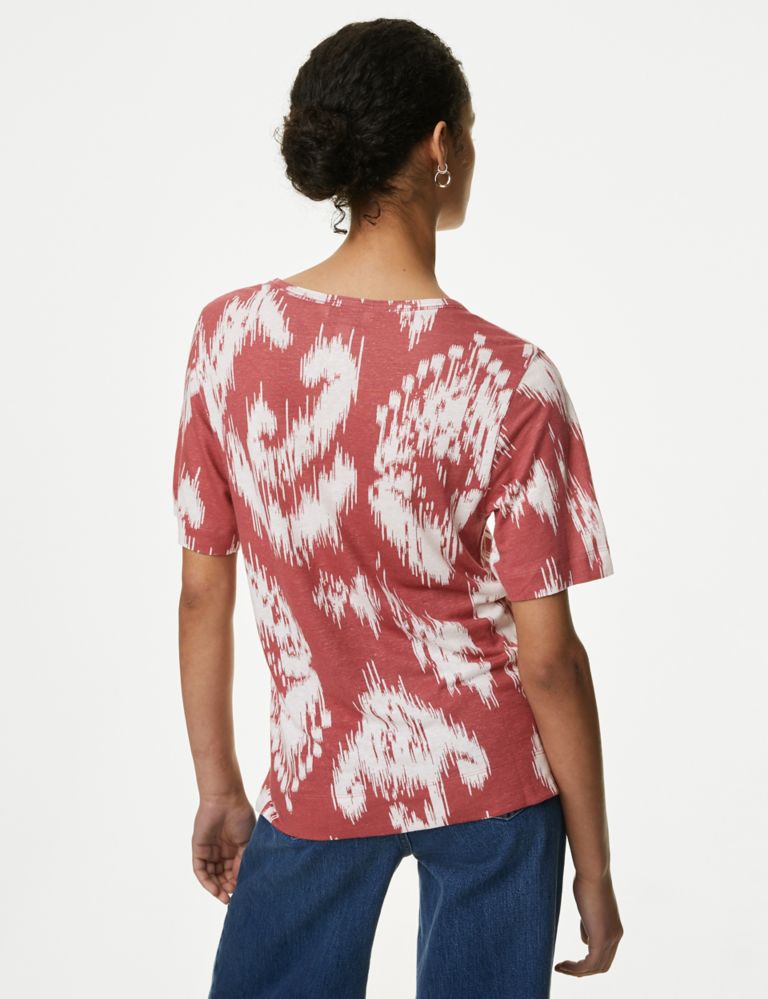 Linen Blend Printed Top 5 of 5