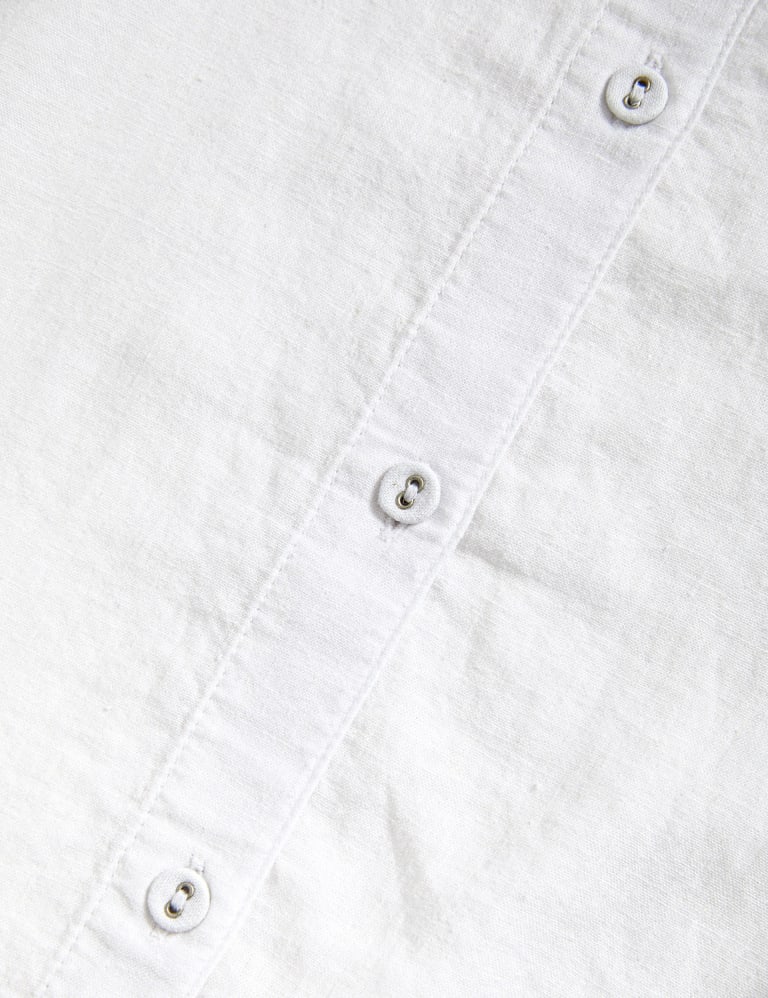Round neck top button shirt