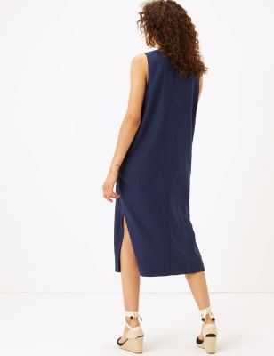 Side button hot sale midi dress