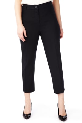 Linen Slim Leg Cropped Trouser