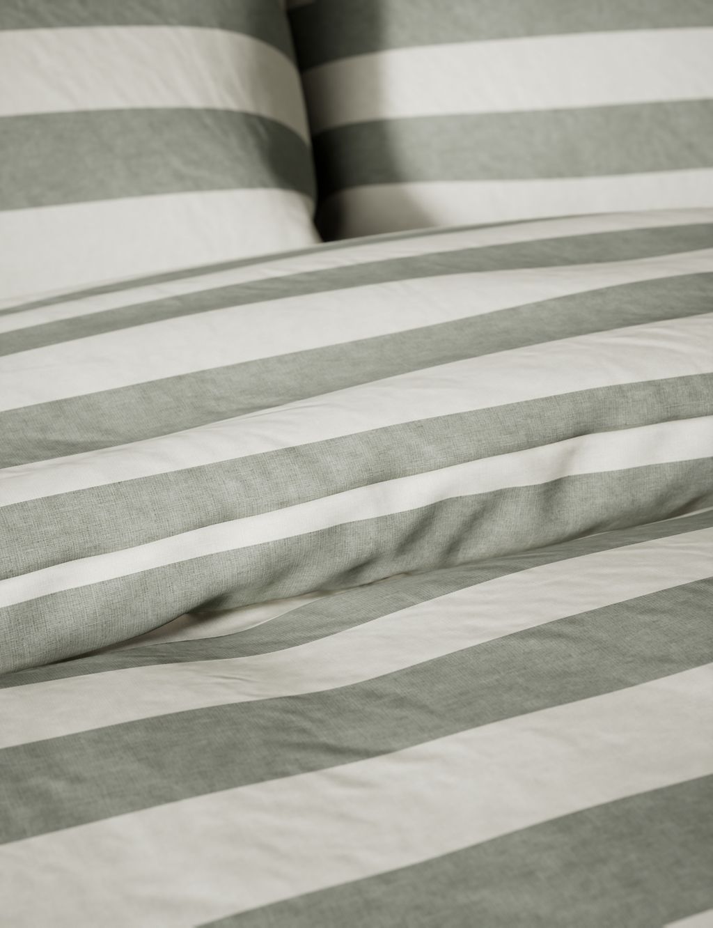 Linen Blend Striped Bedding Set 5 of 5