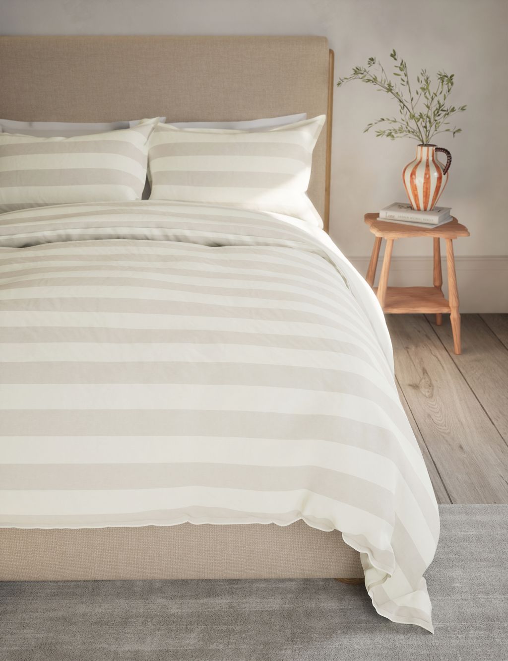 Linen Blend Striped Bedding Set 2 of 5