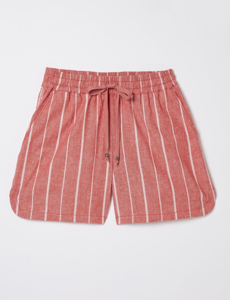 Linen Blend Striped Shorts 2 of 5