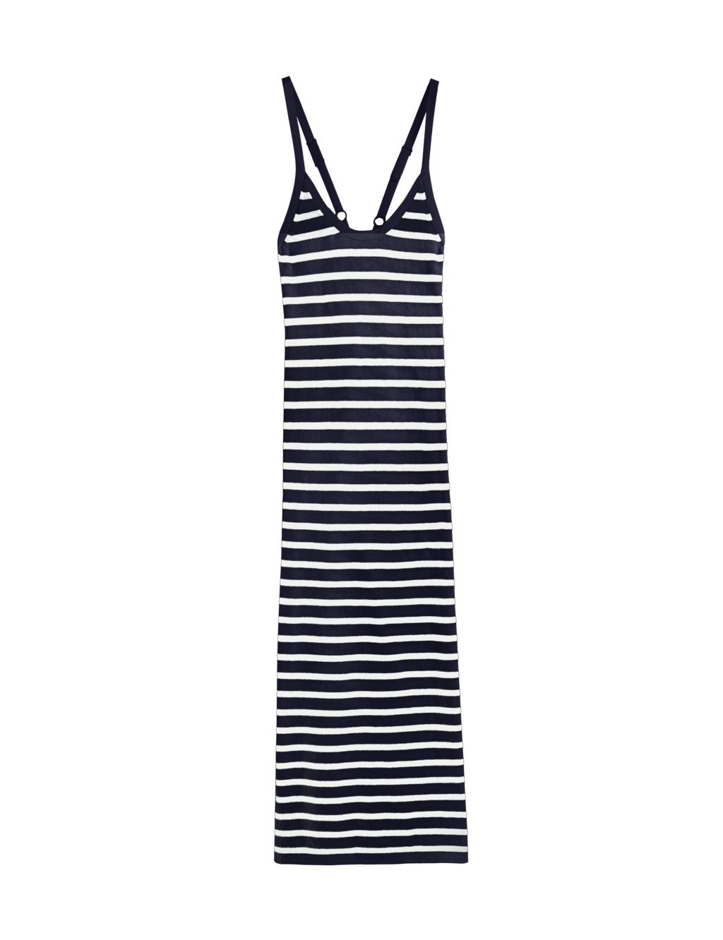 Linen Blend Striped Slip Dress 1 of 4