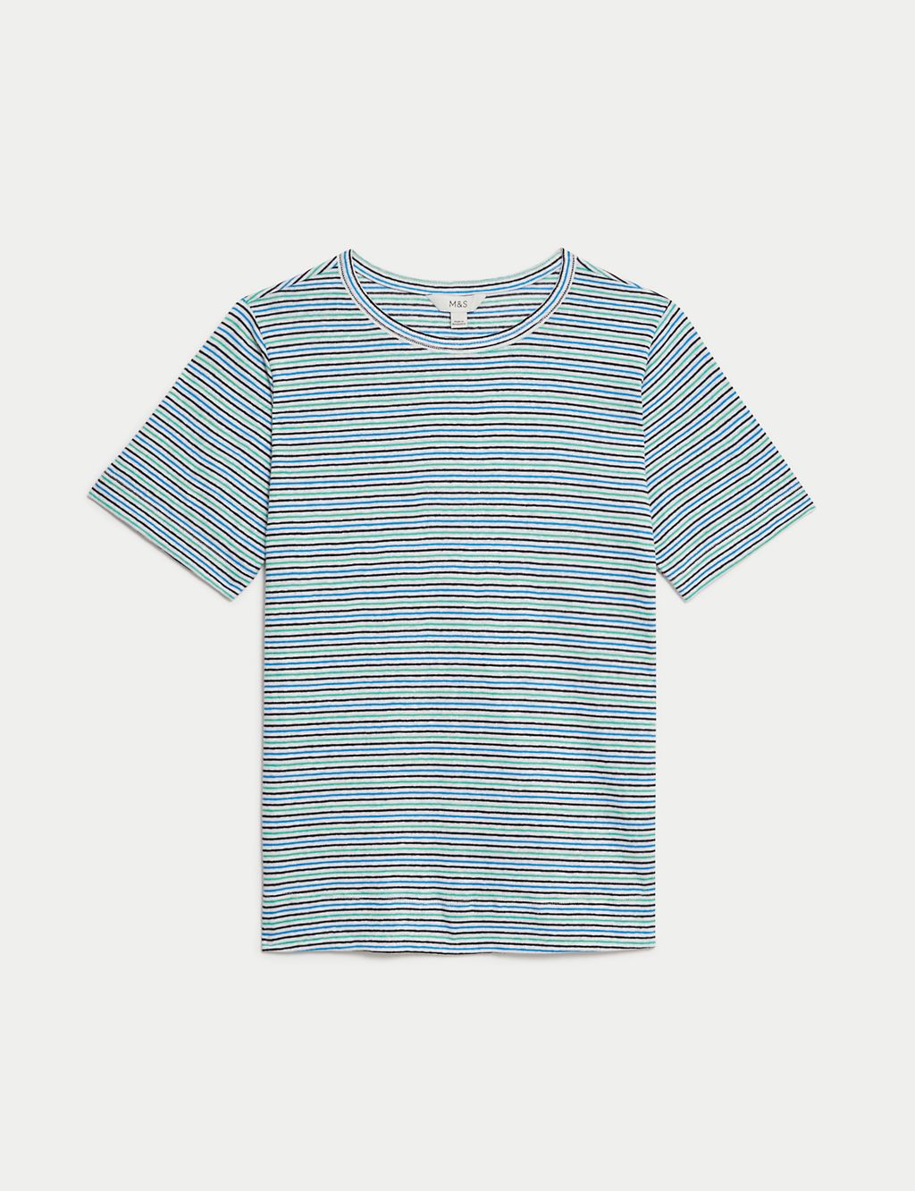 Linen Blend Striped T-Shirt 1 of 5