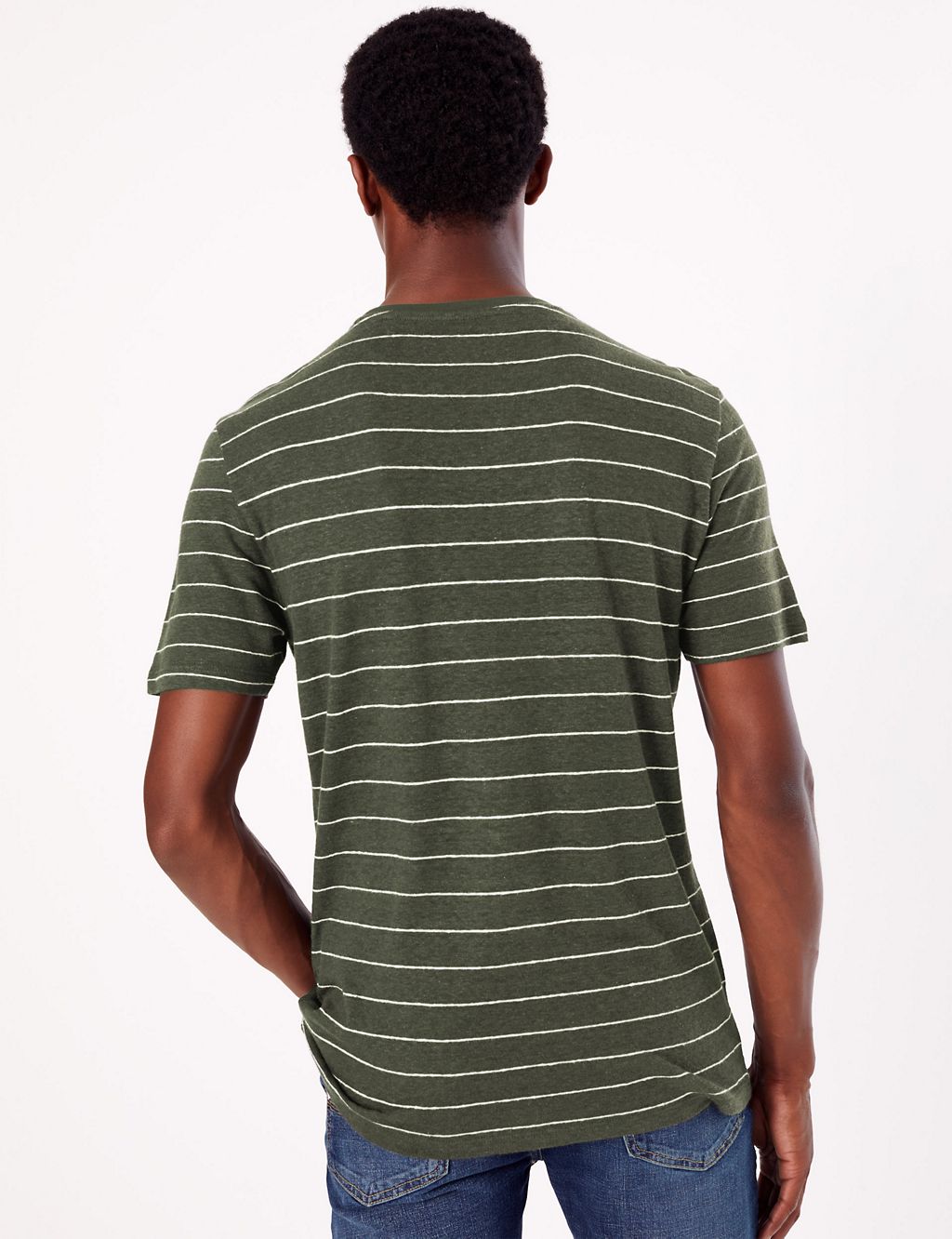 Linen Blend Striped T-Shirt 5 of 5
