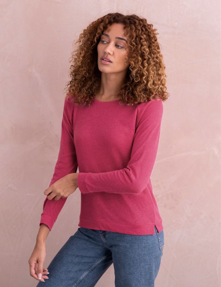Linen Blend Sweatshirt 3 of 6